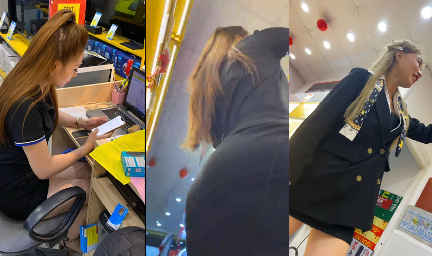 Cô nhân viên Thế Giới Di Động chân dài – vừa bán hàng vừa đốt mắt người nhìn