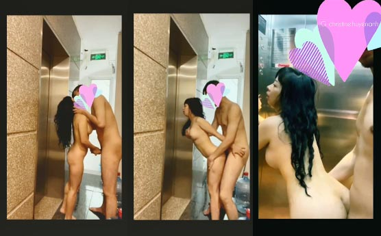Vào thang máy là anh xoạc ngay từ phía sau